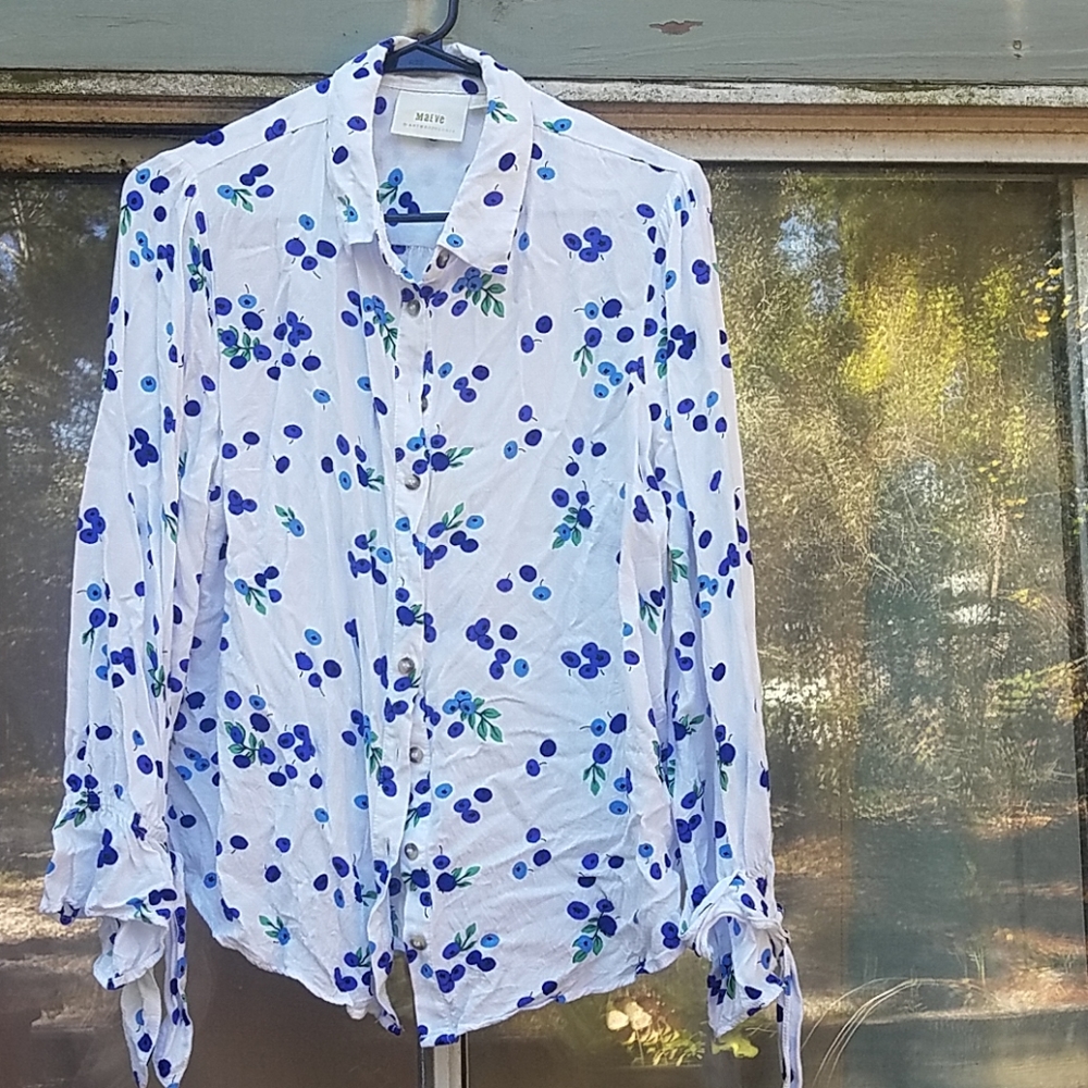 Blueberry Button-Up by Anthropologie